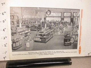 Aurora 1939 car tire parts supply bicycle store display sales catalog sheet