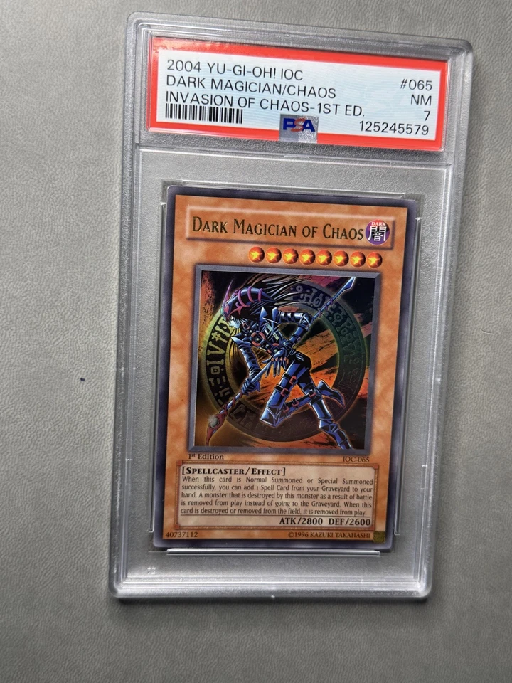 Yugioh YuGiOh! PSA 7 Dark Magician Of Chaos IOC-065  1st Ed Invasion Of Chaos - Image 3 of 4
