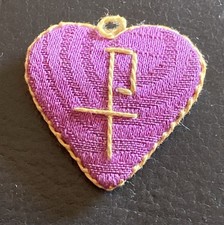 antikes Breverl - Amulett-Schutz , Klosterarbeit - Herz