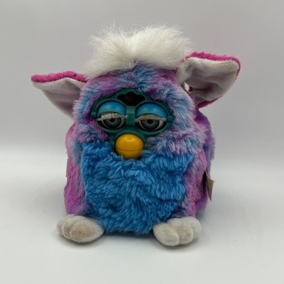 VINTAGE 1999 TIGER FURBY BABY MULTICOLOR BLUE SPECIAL EDITION RARE *LESEN* #S