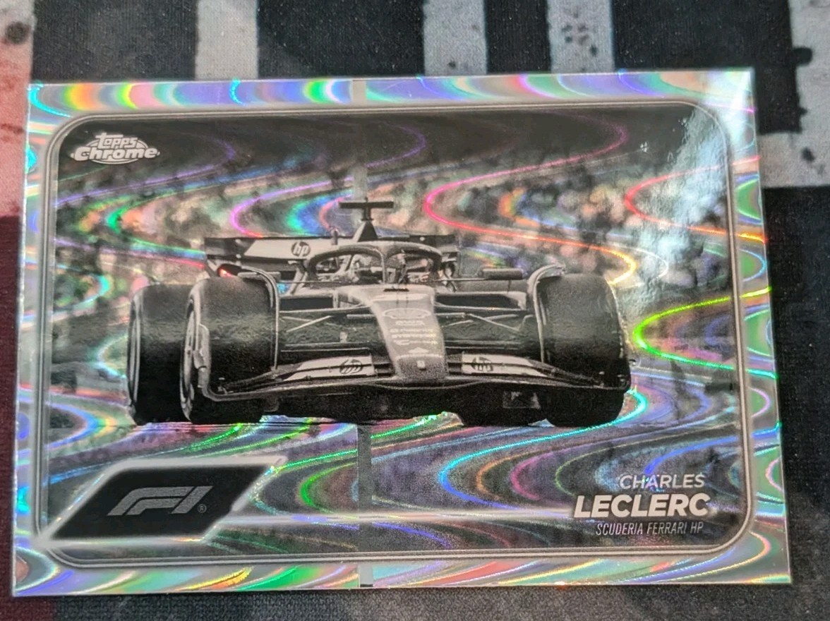 2024 Topps Chrome Formula 1 #3 Charles Leclerc Black And White RayWave