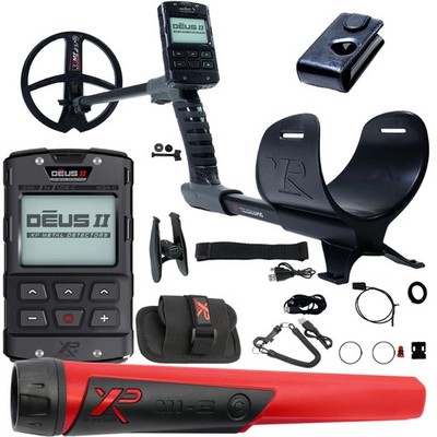 XP DEUS II FMF Metal Detector with 9'' Coil, MI-6 Pinpointer & RC Control