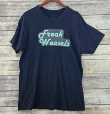 Freak Weasels Punk Rock 00s Vintage Music Black T Shirt Unisex Tee Large L