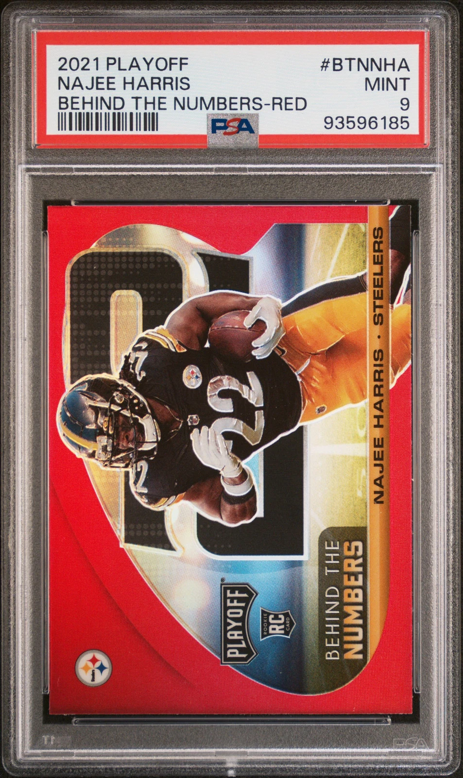 Najee Harris Panini Playoff Behind the Numbers #BTNNHA Red