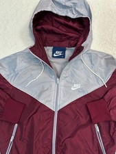 Vintage 1980s 80s Nike Zip Up Hooded Windbreaker Jacket Hong Kong Blue Tag S NEW