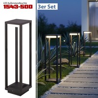 3X Led AußEnleuchte IP54 AußEn Standleuchte 230V Gartenleuchte Wegeleuchte 1543