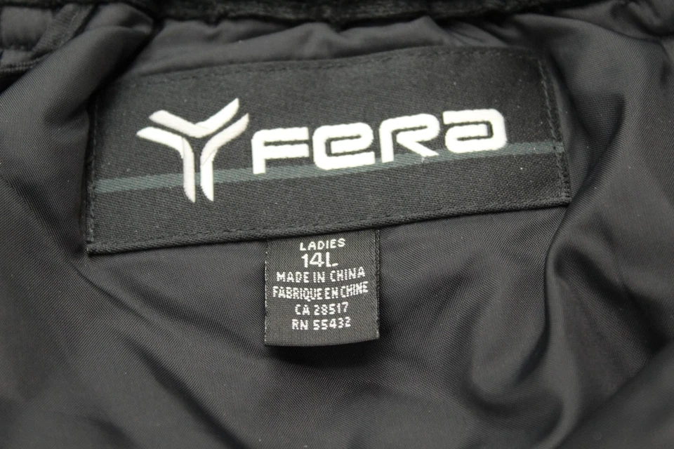 Pantalones Fera Mujer 14 Largos Negros Aislados Nieve Esquí Cremallera Bolsillos Bota Cremalleras Foto 2 de 4