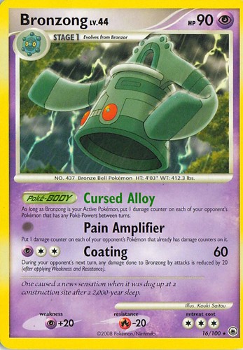Bronzong 16/100 Rare Majestic Dawn Pokemon Moderately Played