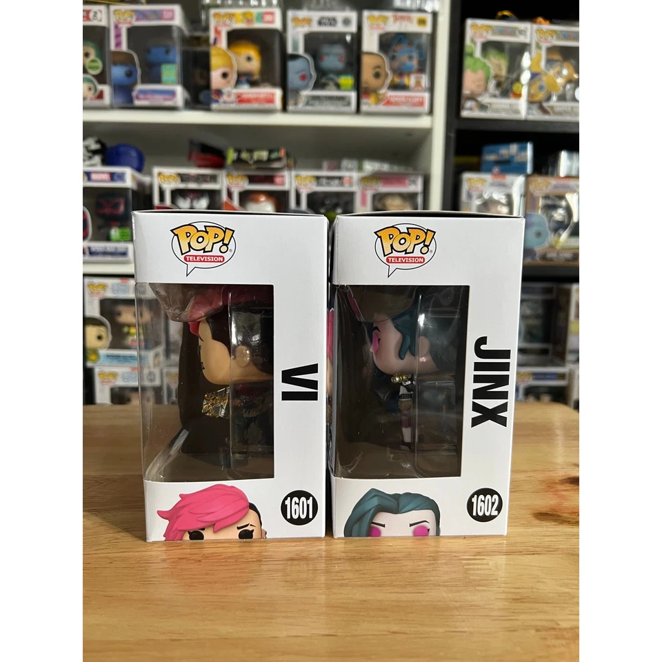 Jinx & Vi Arcane Funko Pops #1601 #1602 League of Legends Television TV Games - Image 4 of 4