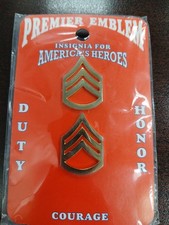 Premier Emblem Staff Sergeant Army Rank Insignia - Gold
