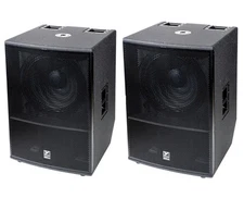 2x Yorkville ES18P Elite Series 3,200 Watt 18" Powered Subwoofer Active Sub Pair