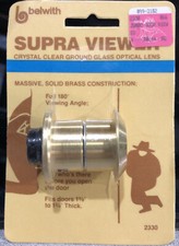 Belwith Supra Door 180 Viewer Glass Optical Lens Solid Brass Vtg Made in Japan