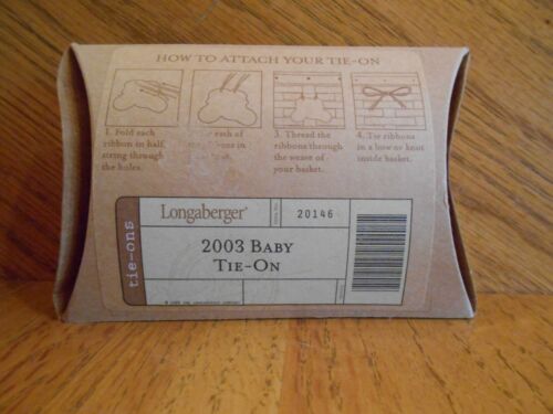 Longaberger 2003 Baby Tie-On Pottery Pastel Baby Booties *shipping included!* - Picture 4 of 5