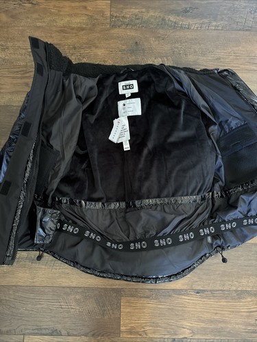 TOPSHOP SNO NEW 10 WOMENS BLACK PUFFER Ski Coat JACKET WATER RESISTANT $221 - Picture 6 of 17