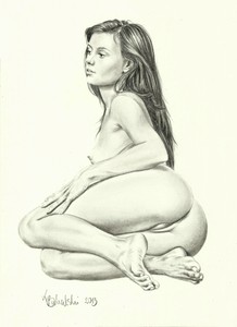 Pencil drawings nude women sex - hard-core pic