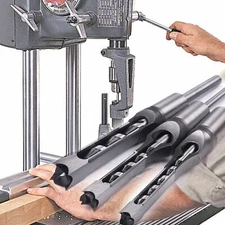 3x Woodworking Square Hole Drill Bits Set Wood Saw Mortising Chisel Cutter Tools