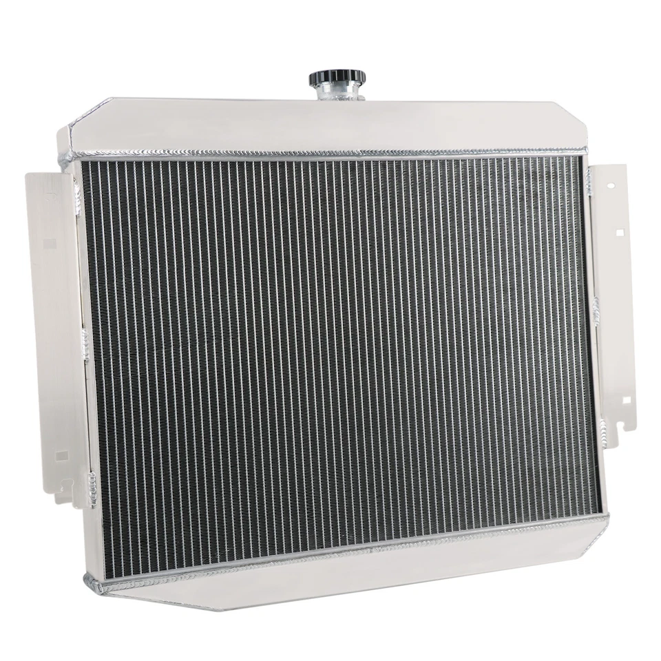 Radiador de 4 filas para Dodge D100 D150 D200 D300 D400 1971-1979 5,2 L / 5,9 L aluminio Foto 3 de 4