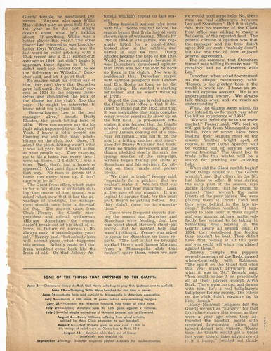 Was geschah mit den Riesen? - Baseball Sport Magazin 1955 Artikel - Bild 2 von 2