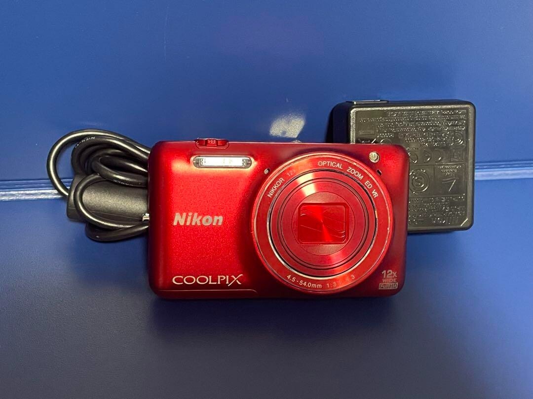 Nikon COOLPIX S6600 Red Digital Camera 16MP 12x Optical Zoom