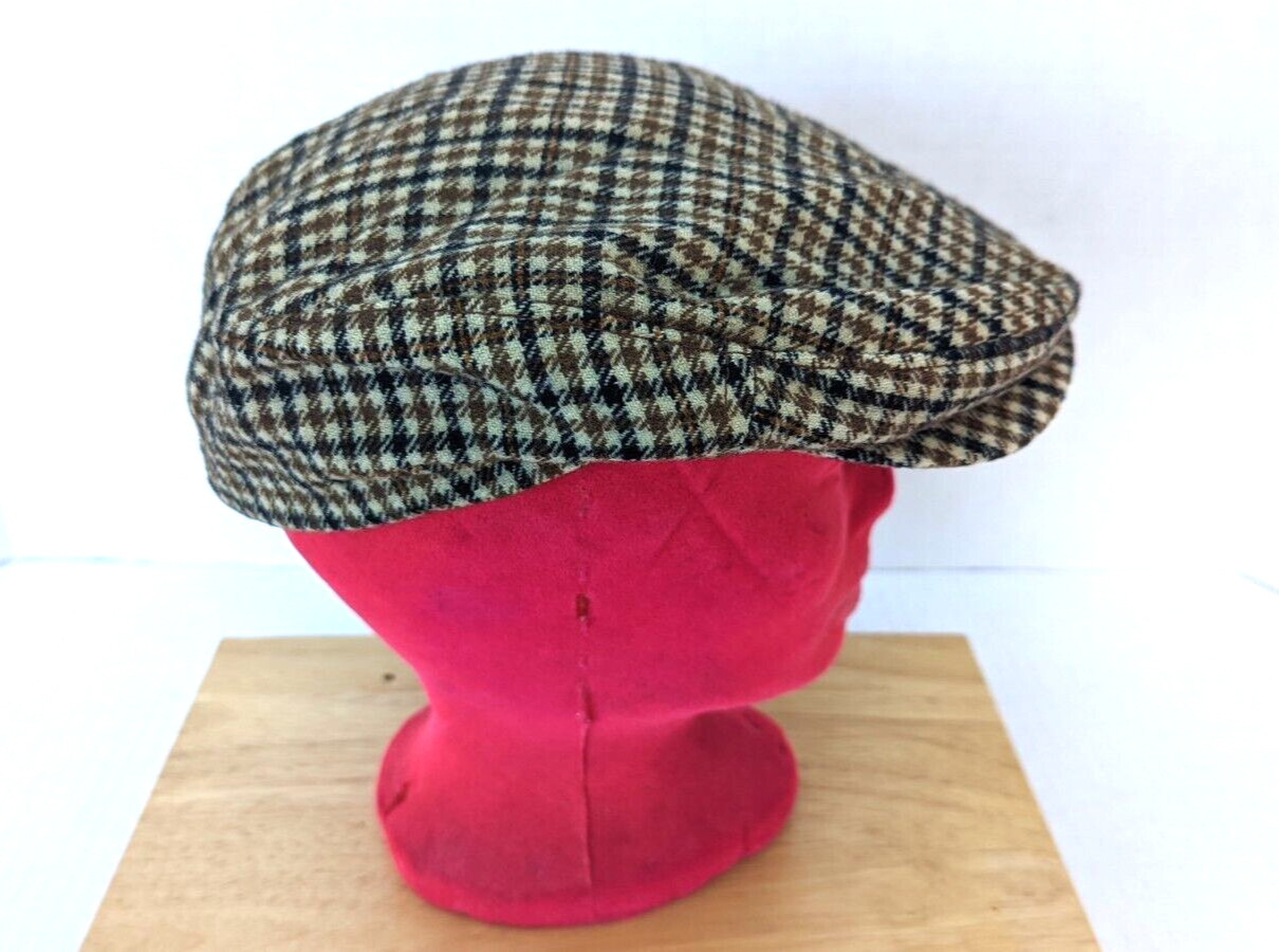 Vintage Pendleton Houndstooth Driving Cap - Wool,… - image 1