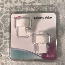 Spectra Duckbill Head Valve Set Pack of 2 - BPA Free White Silicone NEW, SEALED