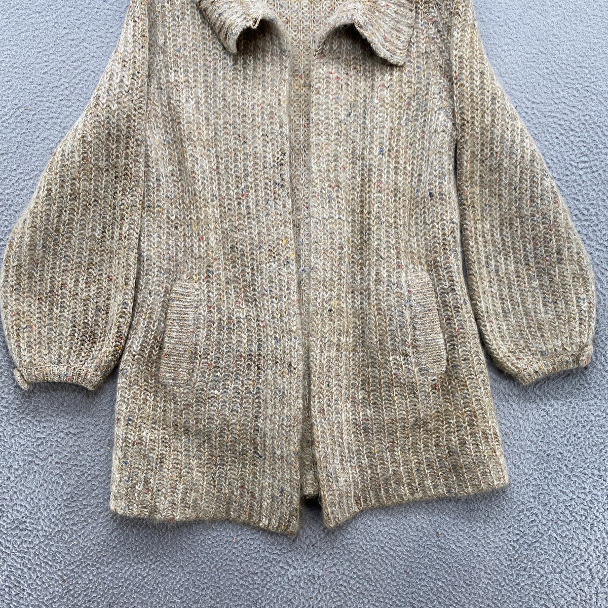 Vintage PGE Mohair Blend Open Front Cardigan Sweater in Vintage PGE Mohair Blend Open Front Cardigan Sweater in