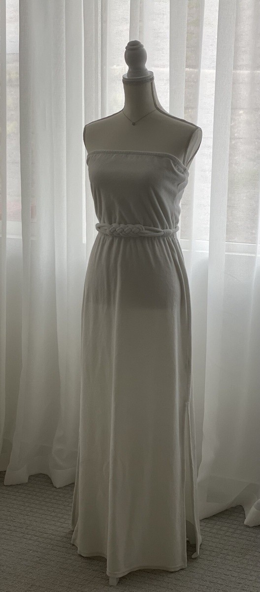 Juicy Couture White Strapless Terry Dress, New, Size S