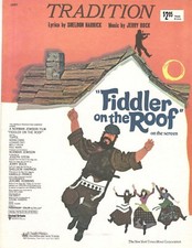"TRADITION" SHEET MUSIC-FIDDLER ON THE ROOF-PIANO/VOCAL/GUITAR-1964-RARE-NEW 