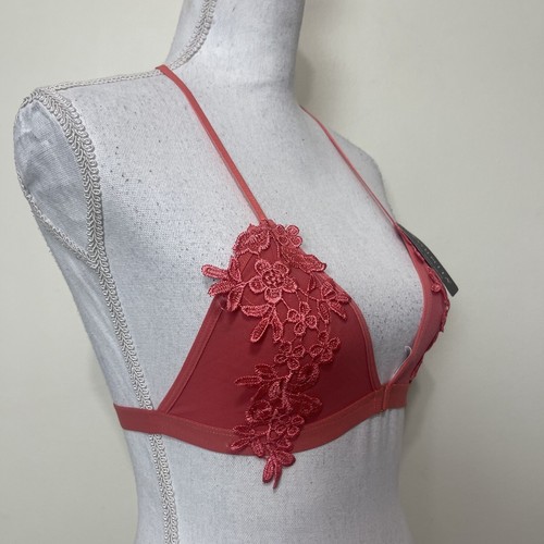 2-pack Women Lace Bralette Sexy Bra Floral Lingerie Night Embroidered Flower S/M - Picture 6 of 16