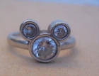 VINTAGE WALT DISNEY STERLING SILVER CZ MICKEY MOUSE RING SIZE 7 925 AUTHENTIC