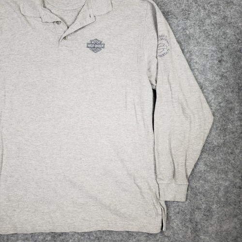 Harley Davidson Shirt Men’s Large Gray Polo Midland TX Escape Biker Motorcycle - Picture 2 of 9
