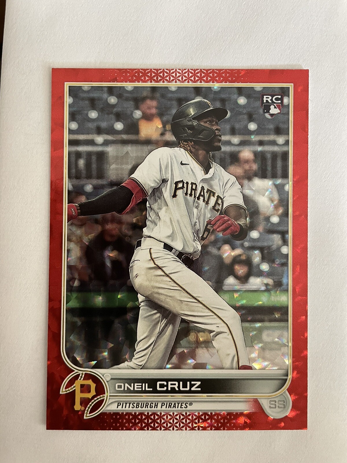 2022 Topps Series 2 Oneil Cruz Rookie Rc Red Ice Foil 146/199 #537 SP Pirates