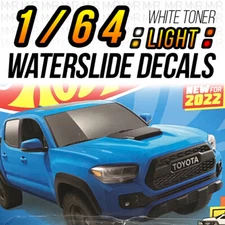 1/64 Scale '20 TOYOTA TACOMA Head Tail Light WaterSlide Decal for Hot