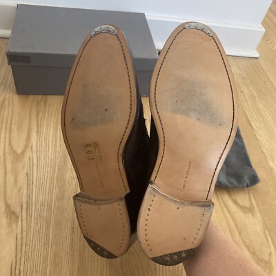 Thom Browne Brown Wingtip Grain Leather Dress Shoes Oxfords  display picture 1