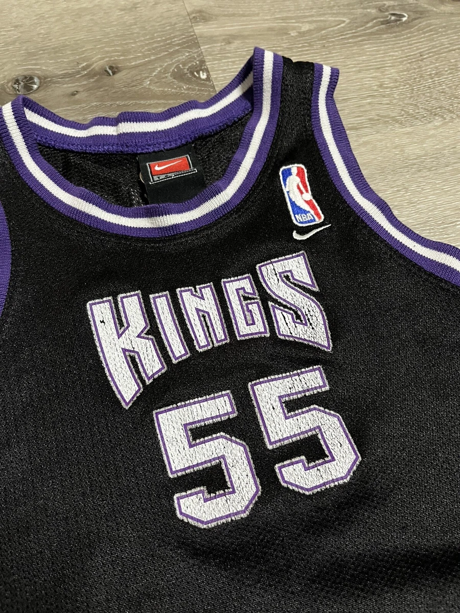 Buy the Nike Sacramento Kings Jason Williams #55 Men's Black/Purple Jersey Size L