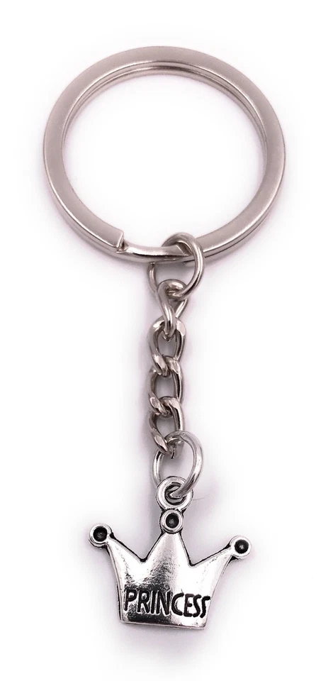Porte-Clés Princesse Couronne Argent En Métal - Photo 1/1