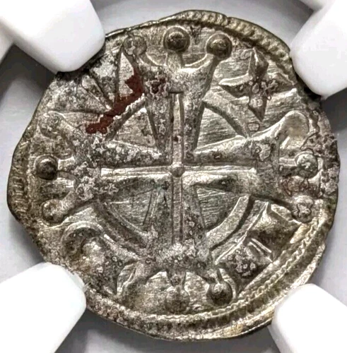 Raymond V France Provence NGC AU 58 Silver Denier Knights Templar Crusader