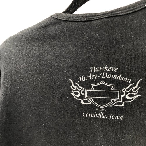 HARLEY DAVIDSON Schwarz Top XL 100% Baumwolle Baby T-Shirt Nieten Bedazzled HD Iowa Top - Bild 7 von 7