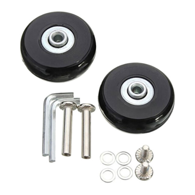 2 sets of Wear-Resistant Luggage Suitcase Replacement Wheels Rubber Wheels Repai