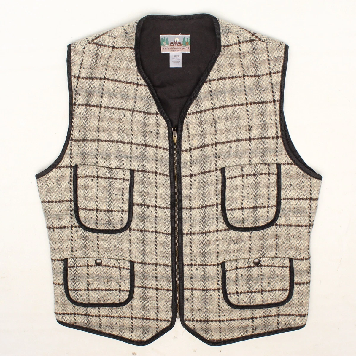 Mens plaid wool vest sale