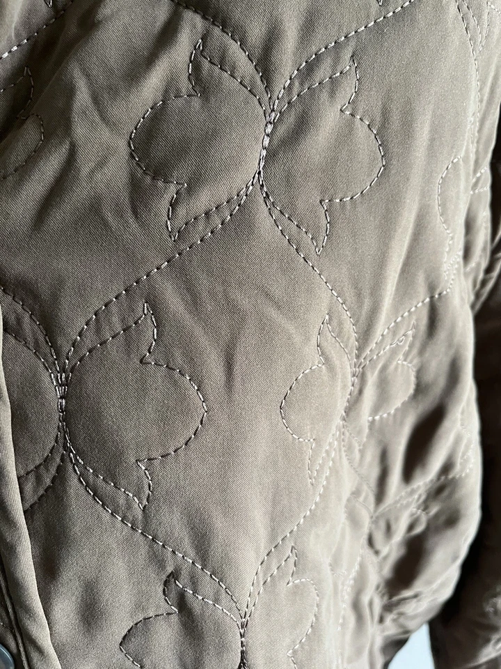 Alfred Dunner Mujer’s Gabardina Marrón Pana Acolchada Chaqueta Talla 18 Foto 4 de 4