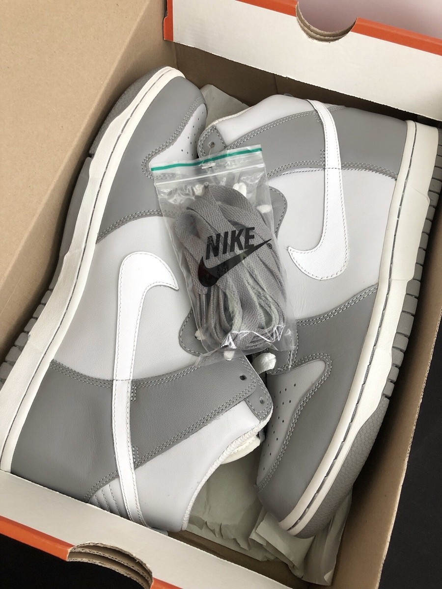 2008 NIKE MENS DUNK HIGH NEUTRAL GREY/WHITE-LIGHT CHARCOAL  display picture 3