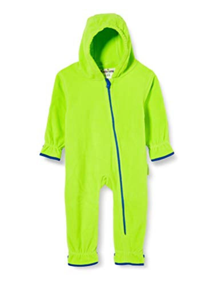 (TG. 0-3 mesi (Taglia produttore:62cm)) Playshoes Fleece-Overall farblich abgese