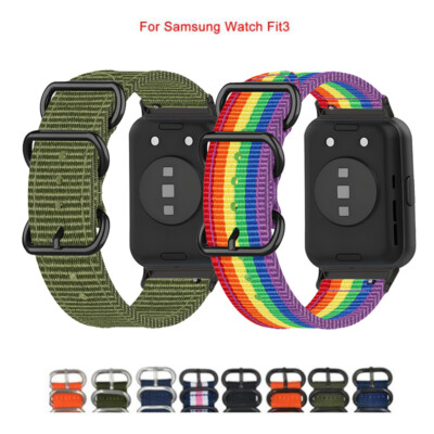 For Samsung Galaxy Fit 3 Watch Wrist Strap Sports Nylon Loop Band Bracelet