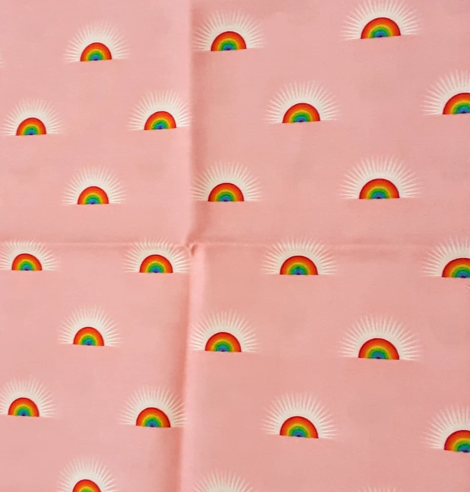 Paquete de 12 piezas de tela de edredón Free Spirit TULA ROSA 9"x22" rayas para gatos Foto 3 de 4