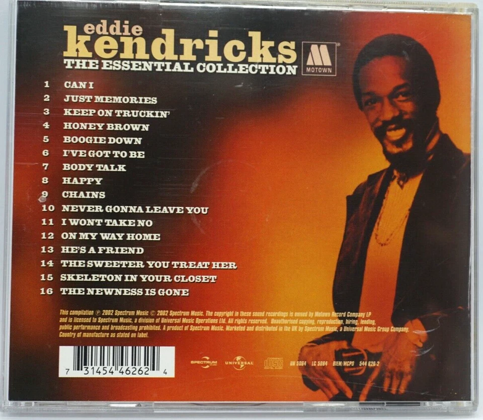 Eddie Kendricks : The Essential Collection CD Album - The Temptations - RARE - Image 2 of 3
