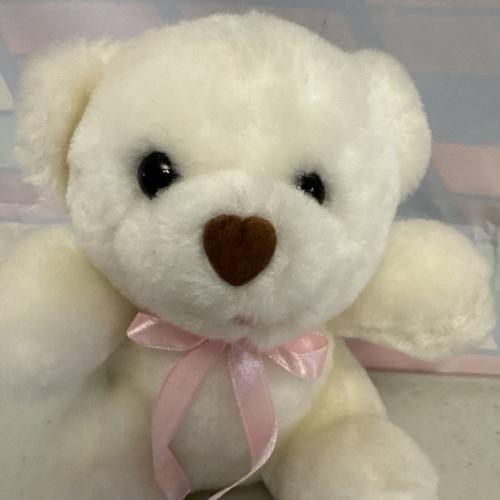 Peluche Blair orsacchiotto bianco peluche giocattolo regalo cuore regalo San Valentino - Foto 8 di 16