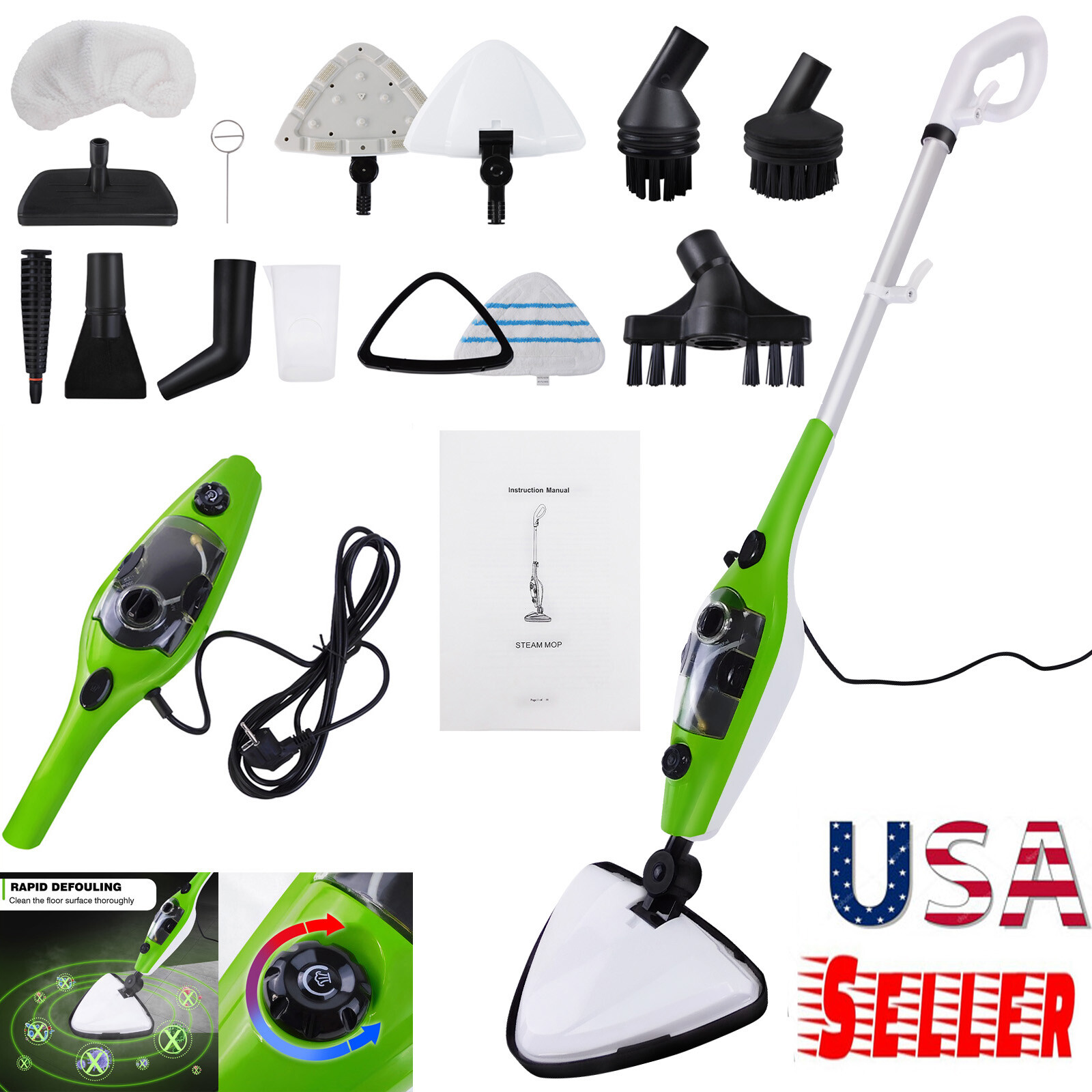 Steam Mop Handheld Cleaner Multifunctional for Floor Carpet Window Upholstery-image