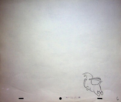 Dixieland Droopy 1954 Hand-Drawn DROOPY Production Pencil MGM Cartoons