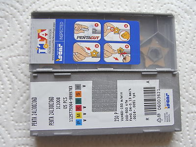 NEU 5 ISCAR PENTA 24L300Z06D IC1008 Wendeplatten mit Rechnung
